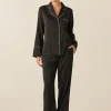 Adele Black Satin Set