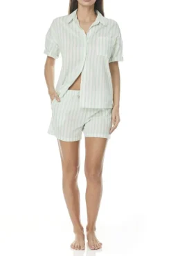 Anita White Mint Stripe Pj Set