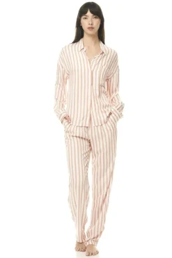 Axelle Tan Stripe PJ Set