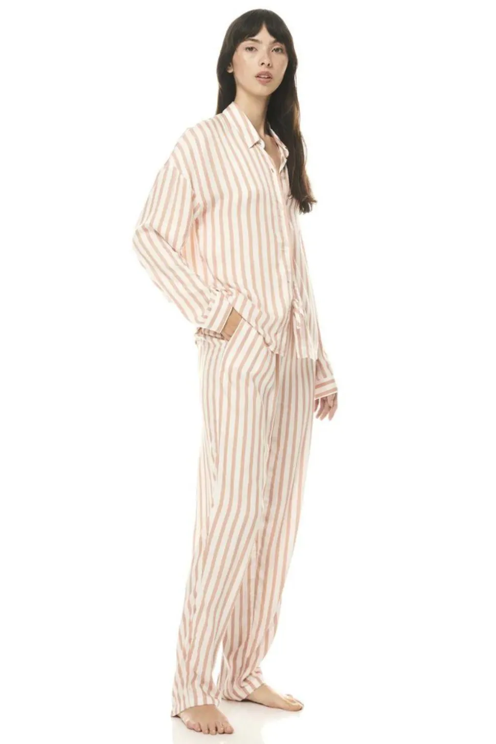 Axelle Tan Stripe PJ Set