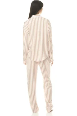 Axelle Tan Stripe PJ Set