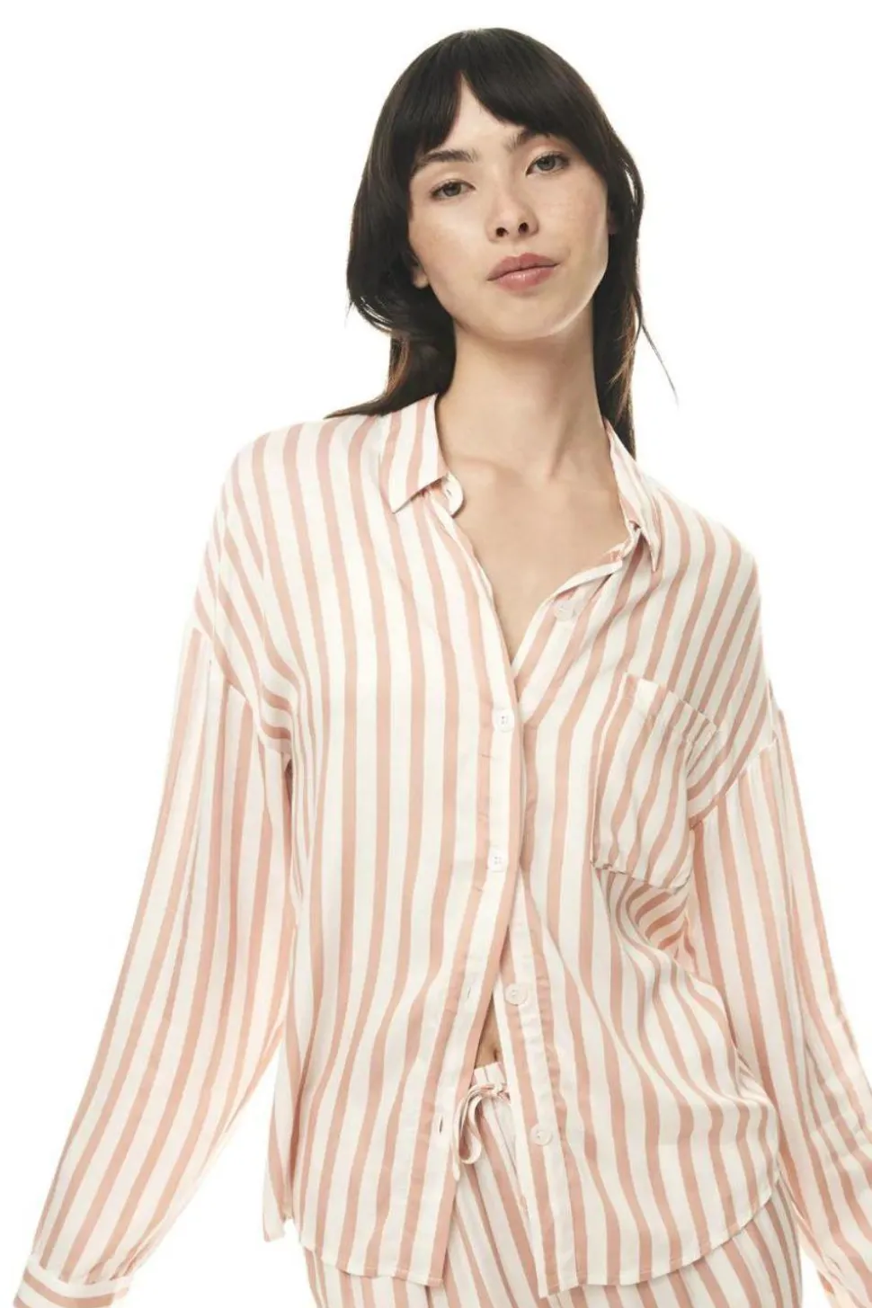 Axelle Tan Stripe PJ Set