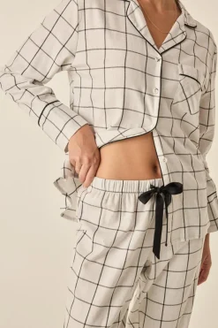 Beyonce Ivory Check Cotton Set