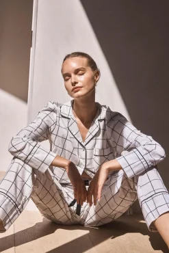 Beyonce Ivory Check Cotton Set