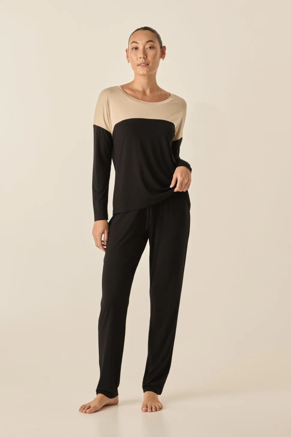 Bianca Beige Contrast Bamboo Set