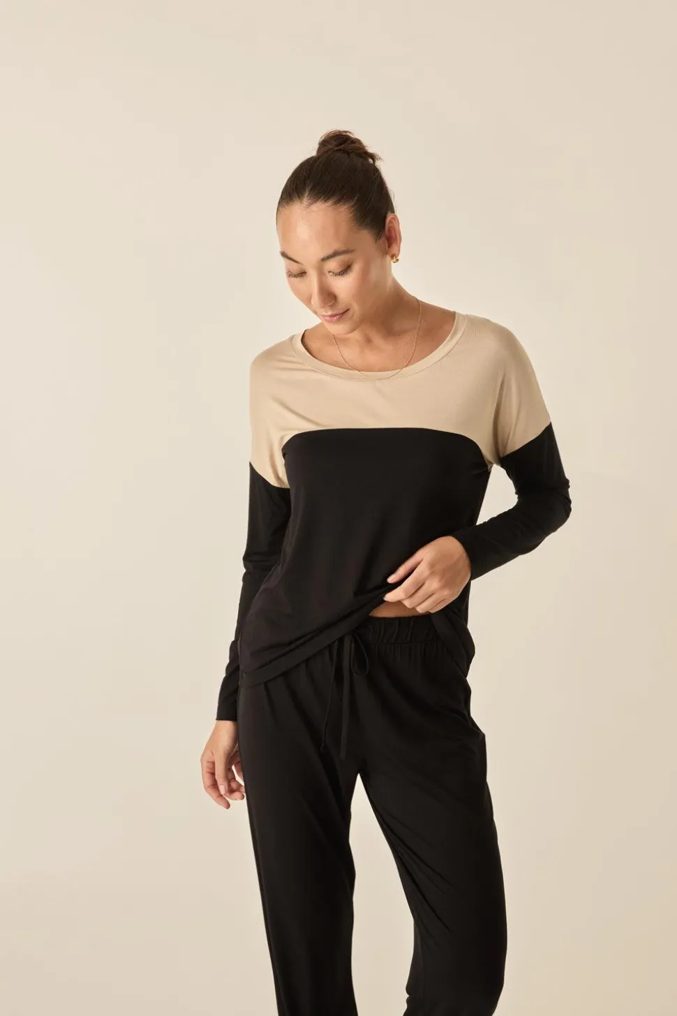 Bianca Beige Contrast Bamboo Set