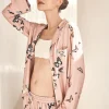 Catalina Pink Butterfly Viscose Set