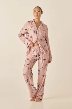 Catalina Pink Butterfly Viscose Set