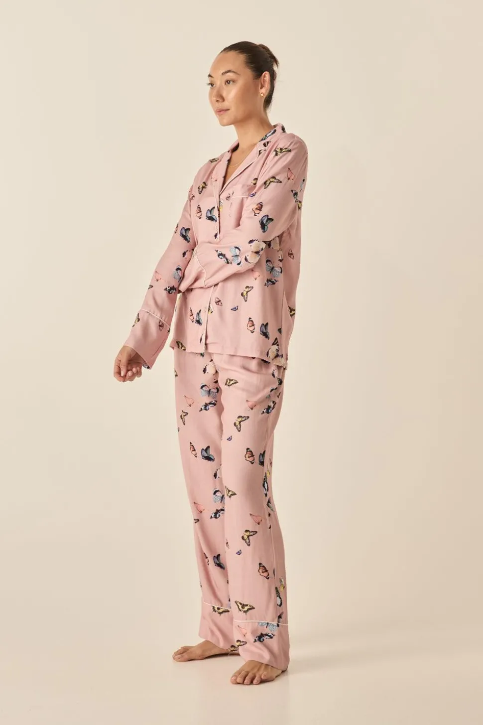 Catalina Pink Butterfly Viscose Set