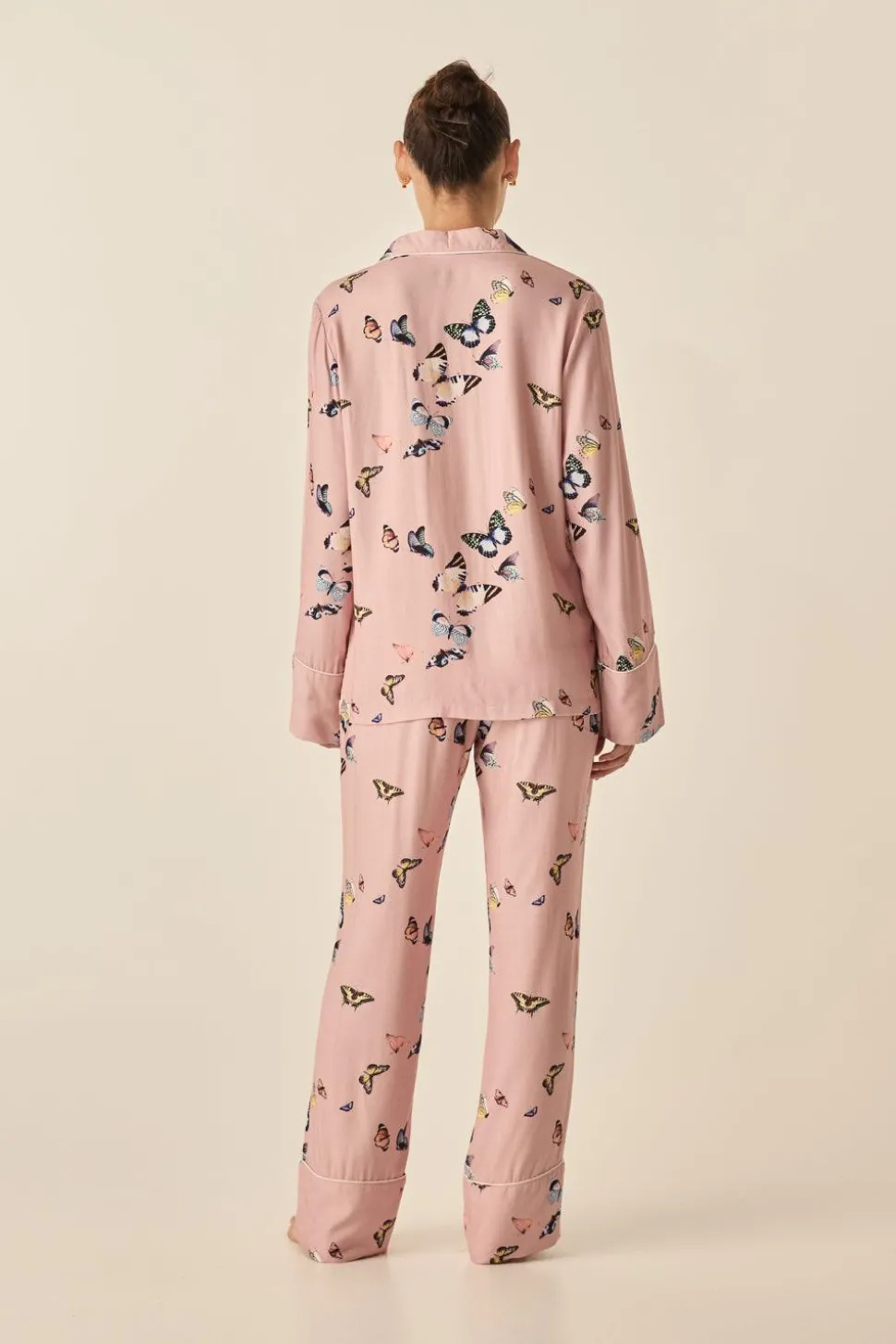 Catalina Pink Butterfly Viscose Set