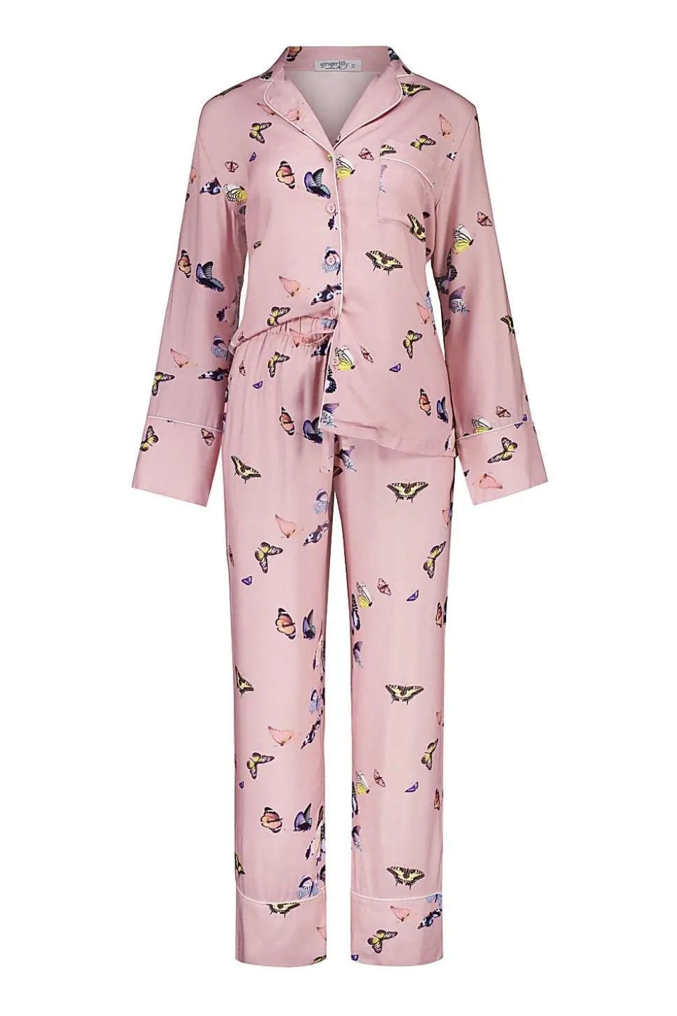 Catalina Pink Butterfly Viscose Set