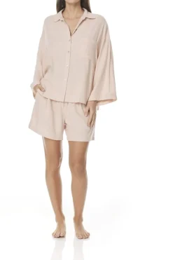Cecelia Salmon Linen Short Pj