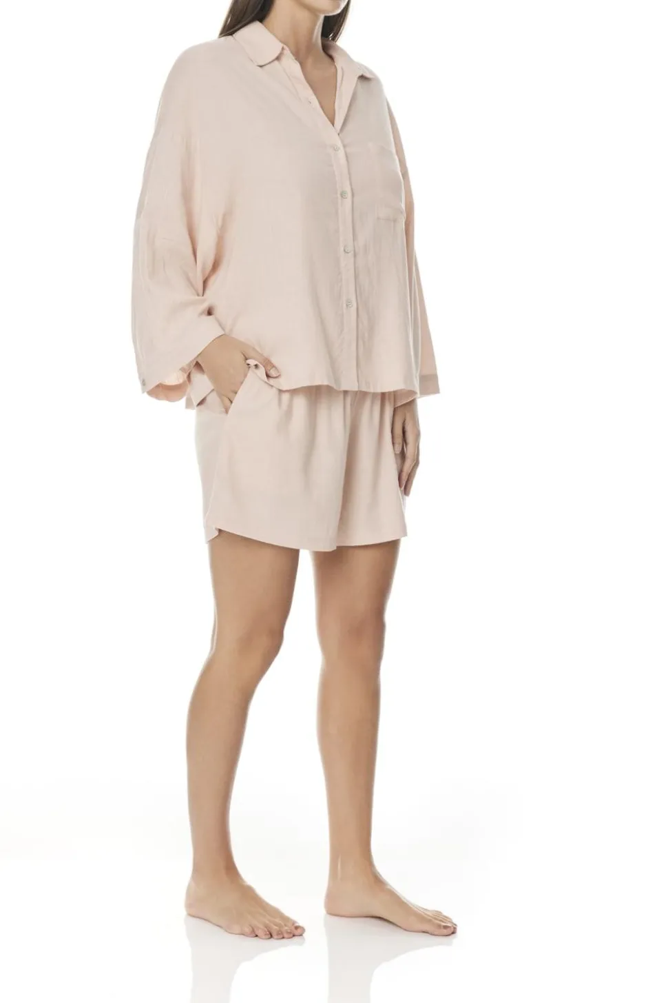 Cecelia Salmon Linen Short Pj