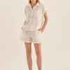 Charlotte White Linen Pyjama Set