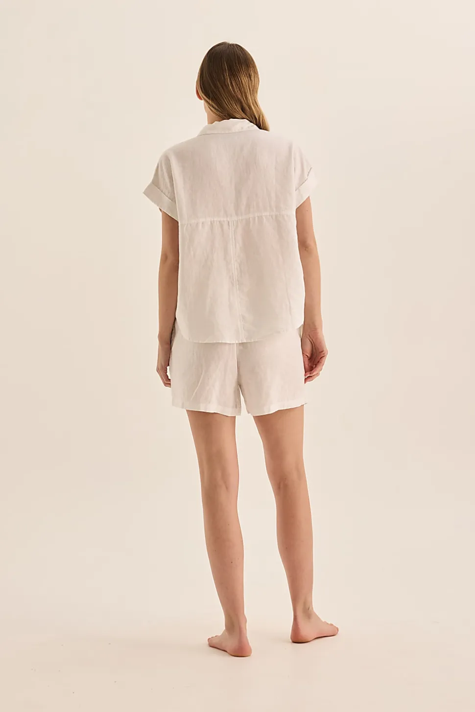 Charlotte White Linen Pyjama Set