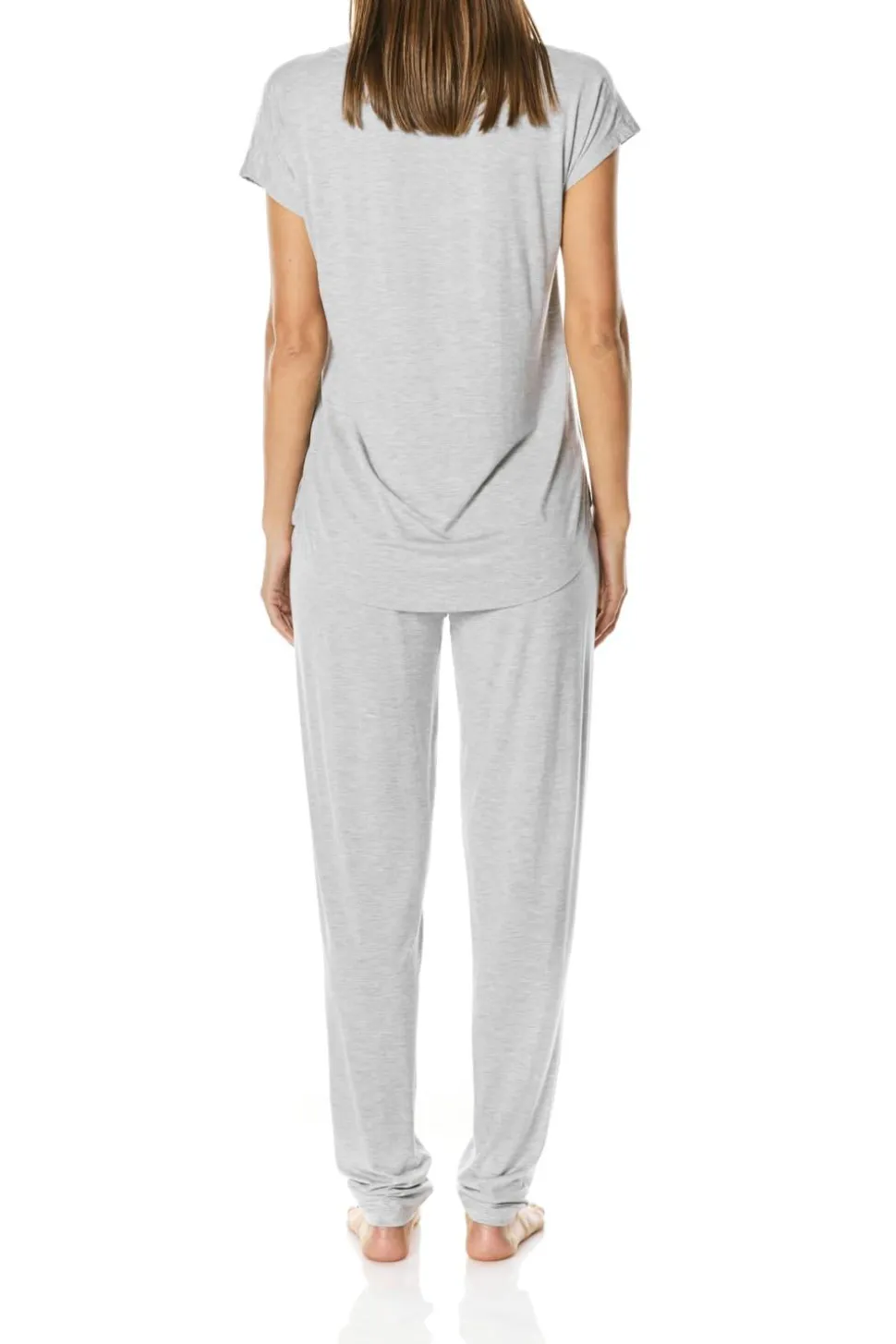 Cora Grey V Neck Modal Pj Set