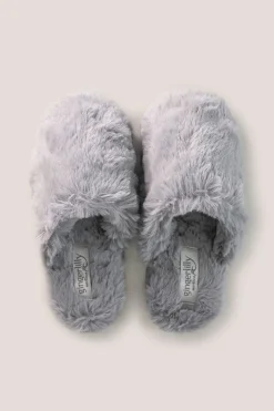 Cortina Plush Fluffy Slipper Grey