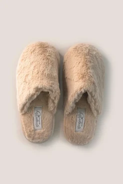 Cortina Plush Fluffy Slipper Beige