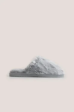 Cortina Plush Fluffy Slipper Grey
