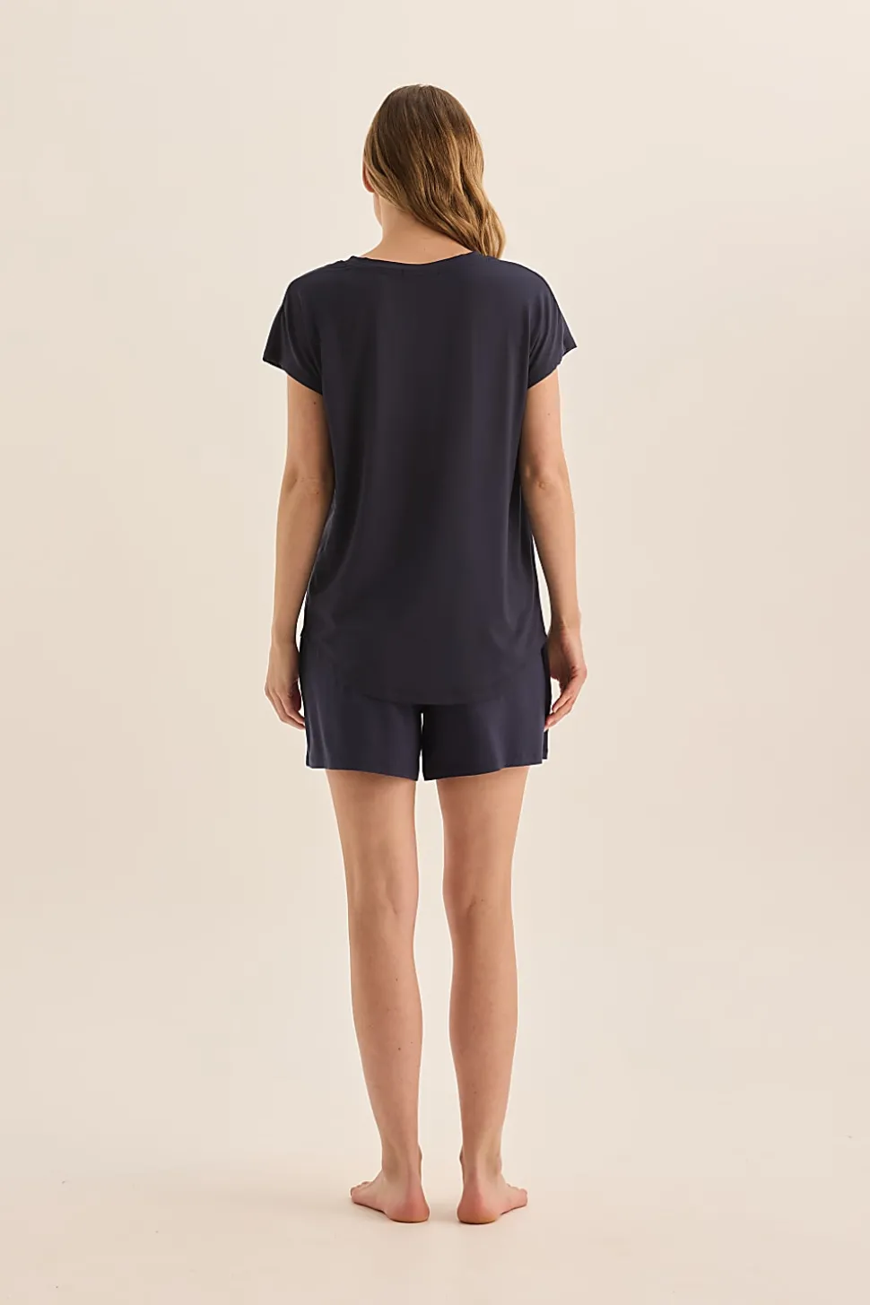 Dahlia Navy Bamboo Short Set