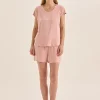 Dahlia Pink Bamboo Short Set