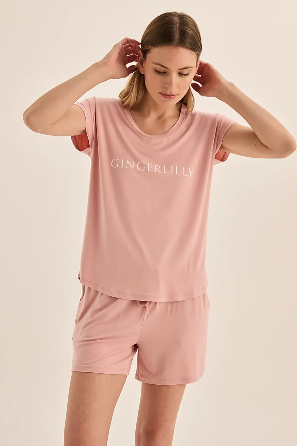 Dahlia Pink Bamboo Short Set