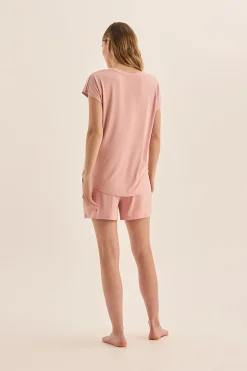 Dahlia Pink Bamboo Short Set