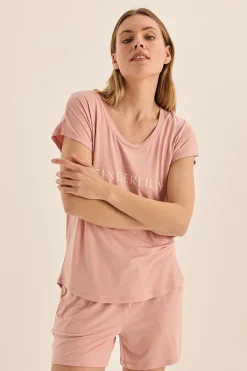 Dahlia Pink Bamboo Short Set