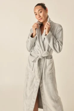 Desiré Grey Long Plush Robe