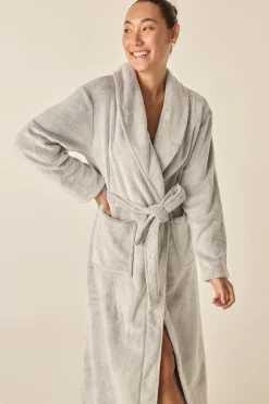 Desiré Grey Long Plush Robe