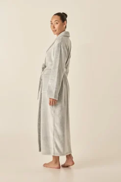 Desiré Grey Long Plush Robe