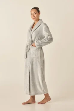 Desiré Grey Long Plush Robe
