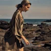 Diamond Pure Silk Olive Short Robe