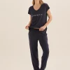 Elara Navy Bamboo Pyjama Set
