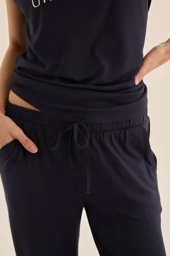 Elara Navy Bamboo Pyjama Set