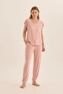 Elara Pink Bamboo Pyjama Set