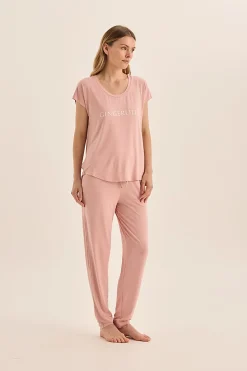 Elara Pink Bamboo Pyjama Set