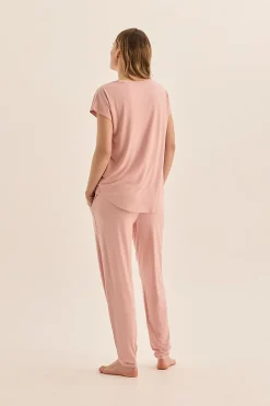 Elara Pink Bamboo Pyjama Set