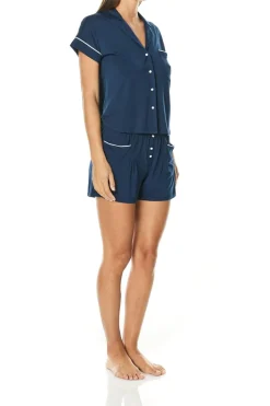Ella Navy Bamboo Short Set