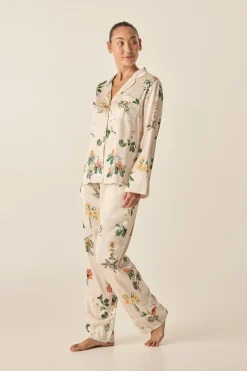 Elle Garden Print Satin Set
