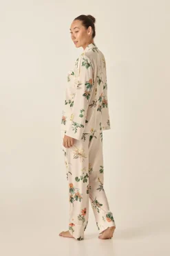 Elle Garden Print Satin Set