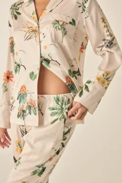 Elle Garden Print Satin Set