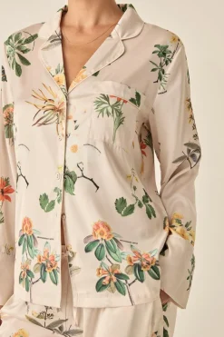 Elle Garden Print Satin Set
