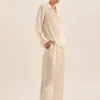 Emerald Silk Long Sleeve Wide Leg Pyjama Set