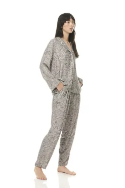 Flavia Grey Animal Print PJ