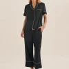 Floriana Navy Satin Pyjama