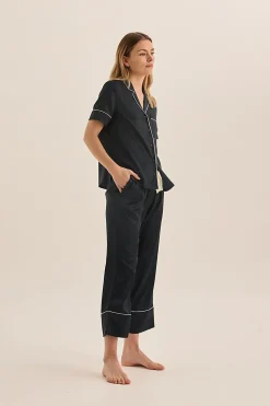 Floriana Navy Satin Pyjama