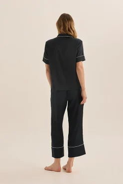 Floriana Navy Satin Pyjama