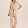 Floriana Pink Satin Pyjama