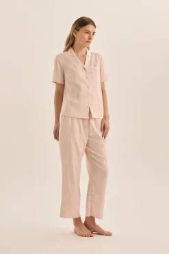 Floriana Pink Satin Pyjama